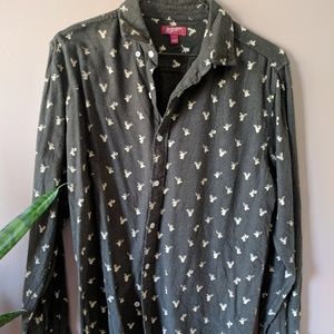 Men's patterned button down